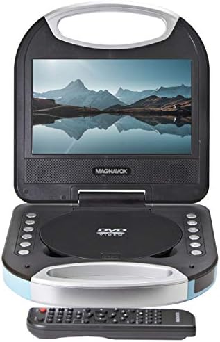 Magnavox Mtft750-Bl נייד 7 אינץ 'TFT DVD/CD נגן עם שלט רחוק ומתאם מכוניות בכחול | סוללה נטענת | שקע אוזניות